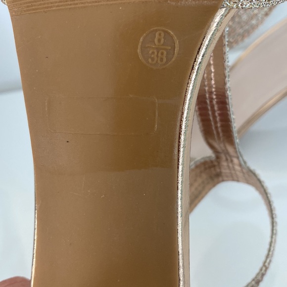 Rose gold studded block heels Davids Bridal Everly Size 8 - Picture 16 of 16